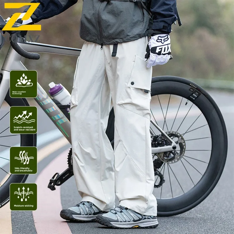 Branded Men's Cargo Pants New Autumn Lightweight Durable Trousers Outdoor Camping Cycling Rock Climbing Trendy Versatile Pants