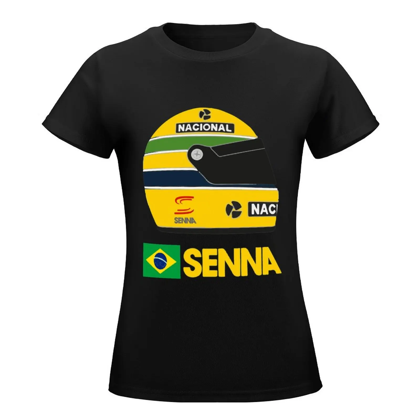 Ayrton Senna T-Shirt Dame Kleidung plus Größe Tops Hemden Grafik T-Shirts T-Shirt Kleid für Frauen sexy