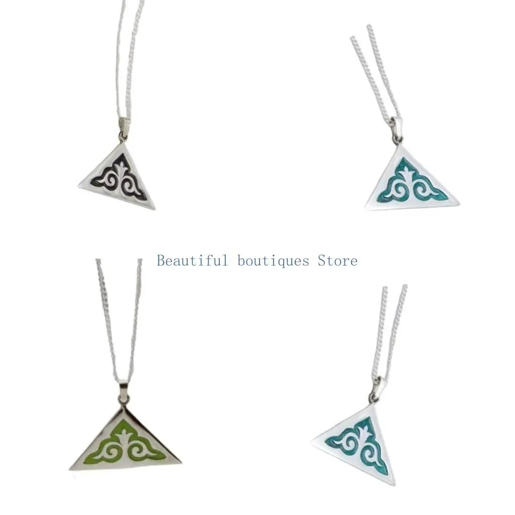 U4LF Daily Wear Geometric Pendant Necklace Alloy Chain Jewelry, Ornamental Accent with Adjustable Fit and Slim Chain
