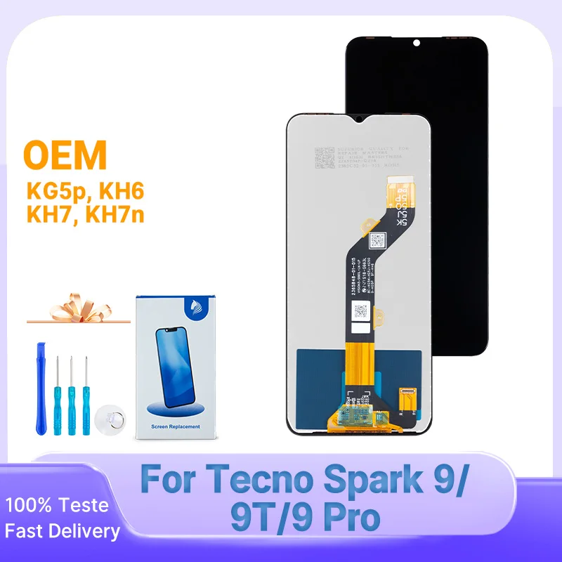Pop de alta calidad para Tecno Spark 9 LCD KG5p reemplazo de Pantalla táctil Premium para Tecno Spark 9 Pro Pantalla para Spark 9T Pantalla