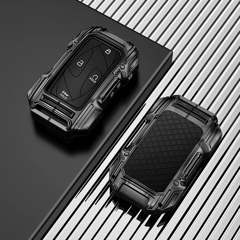 

7 Buttons Zinc Alloy + Silicone Car Key Case Cover For Hyundai Kona Ev Grandeur GN7 IONIQ 6 2023 2024 Remote Key Protect Shell