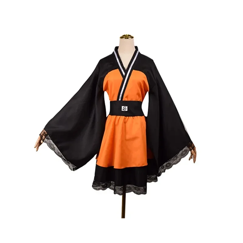 2026 Adult Japanese Kimono Cosplay Kids Akatsuki Cloud Print Uchiha Sasuke hyuga hinata Lolita Costume Dress Women Girls K8MNX