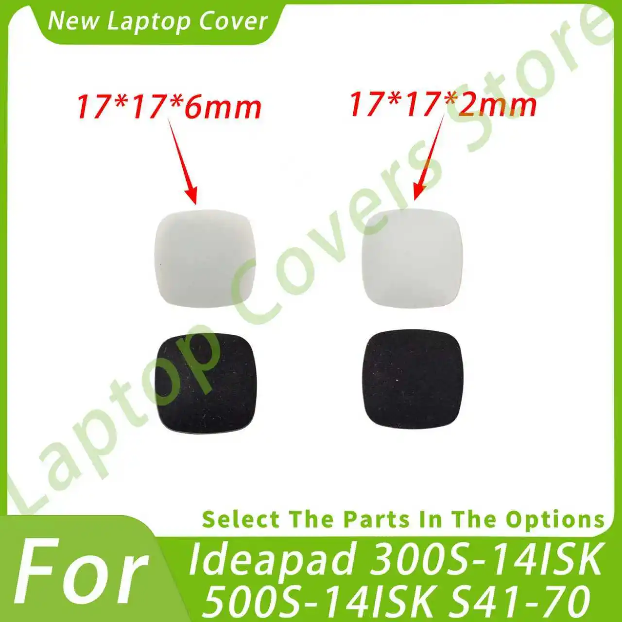 

РЕЗИНОВАЯ FEET для ноутбука Lenovo ideapad 300S-14ISK 500S-14ISK S41 S41-70 S41-75 U41-70 толщина/тонкий 17*17*6 мм 17*17*2 мм