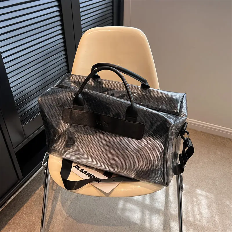 Imagem -02 - Bolsa de Viagem Transparente para Mulheres Bolsa de Viagem para Curta Distância Fitness Esportes Impermeável Natação Armazenamento Bolsala de Moda Novo 2024