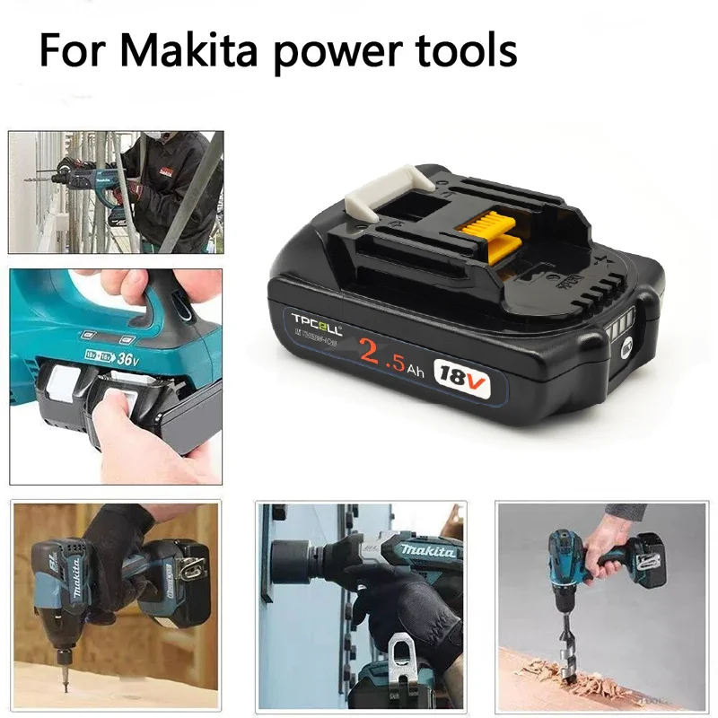 BL1830 3Ah/2.5AH For Makita 18V Battery Power Tools Li-ion Replacement LXT BL1825 BL1820 for 18 V Screwdriver with BMS TPCELL