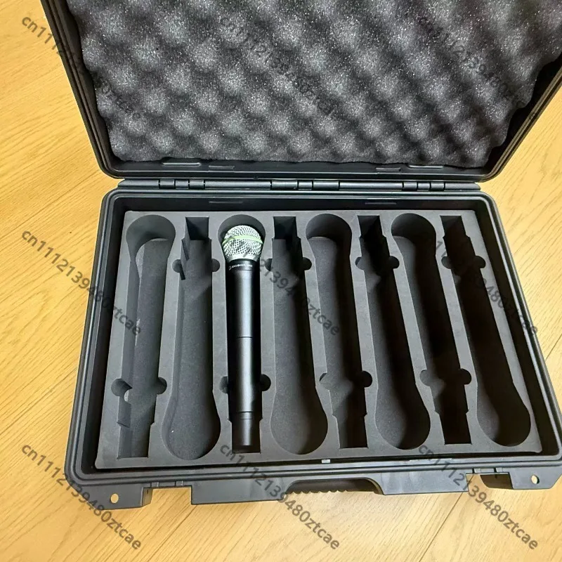 PP Hard Flight Case, Wireless Handheld Microphone Storage Box, Portable Protective Carry Case for Handheld Mic