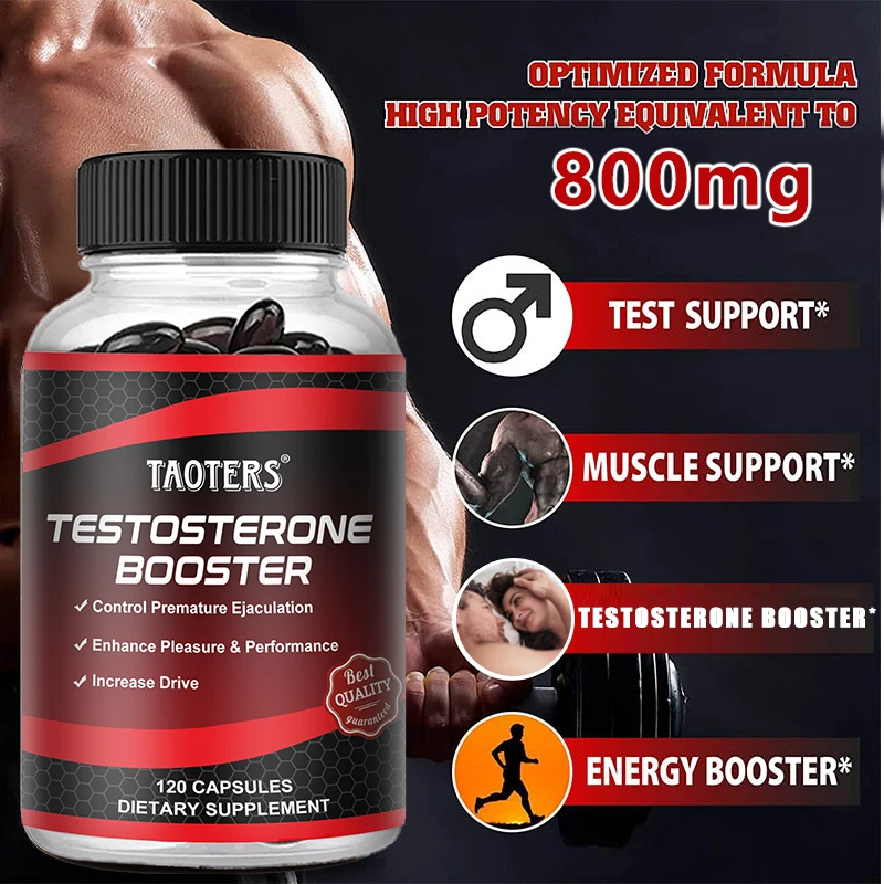 Cápsulas Vegetarianas para Homens, Suplemento Força, Vitalidade e Desempenho, 120 60 30