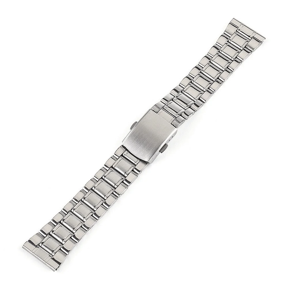 

16mm 18mm 20mm 22mm 24mm Stainless Steel Aircraft Buckle Flat End Jubilee Watch Bracelet