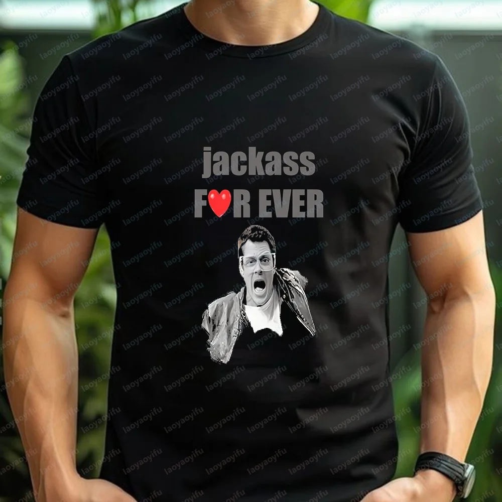 Movie Enthusiast Retro Jackass Forever Summer Trend Short-sleeved Shirt Suitable for Both Men and Women, Comfortable T-shirt