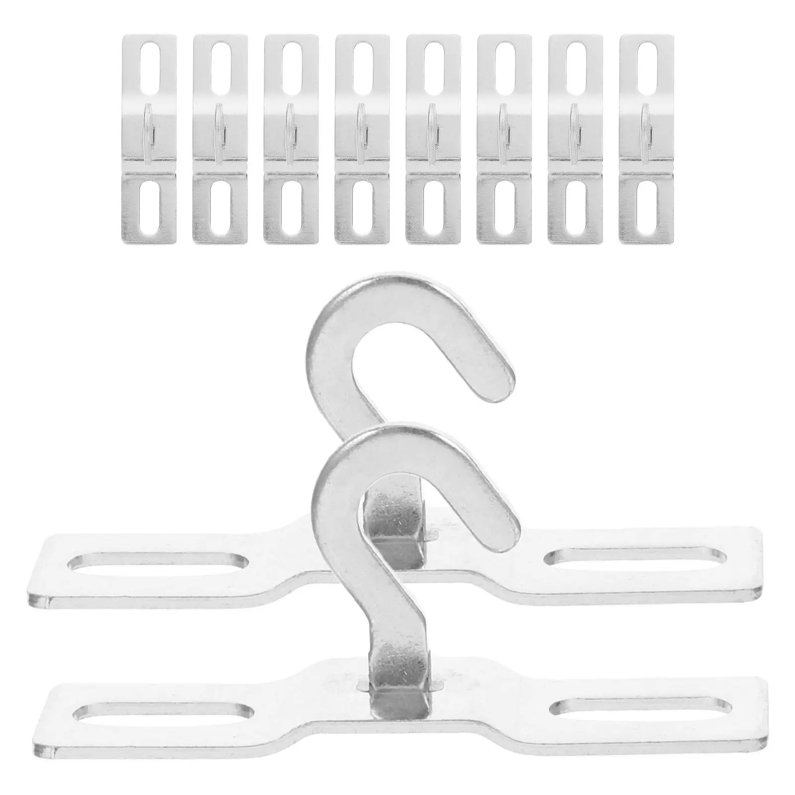 10Pcs Space Saving Metal Flat Plate Hooks for Ceiling Hanging Lights Plants Bird Feeders Wind Chimes Lanterns Garage Utility Use
