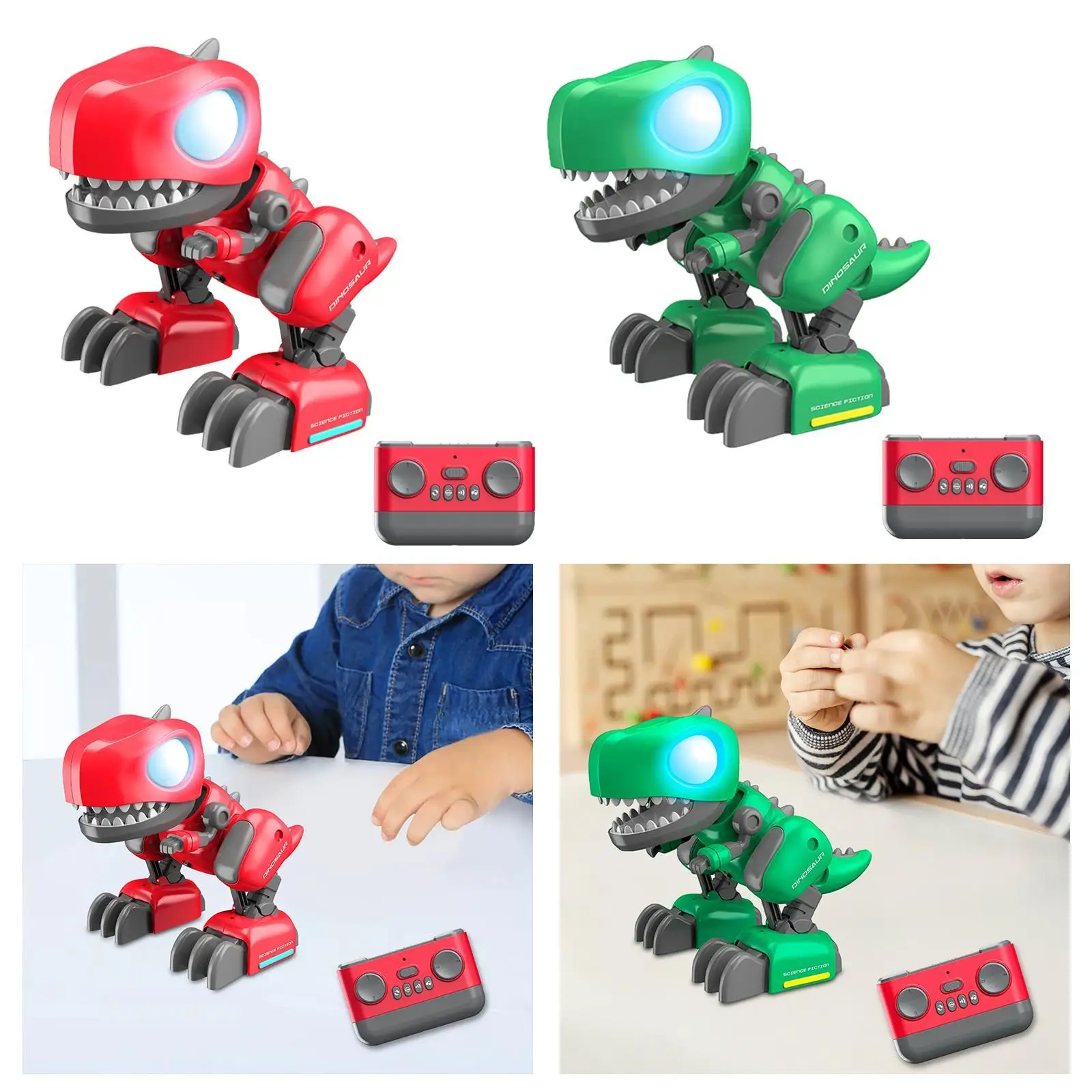

Mechanical Dinosaur Toy RC Dinosaur Birthday Gifts LED Eyes with Light and Sound