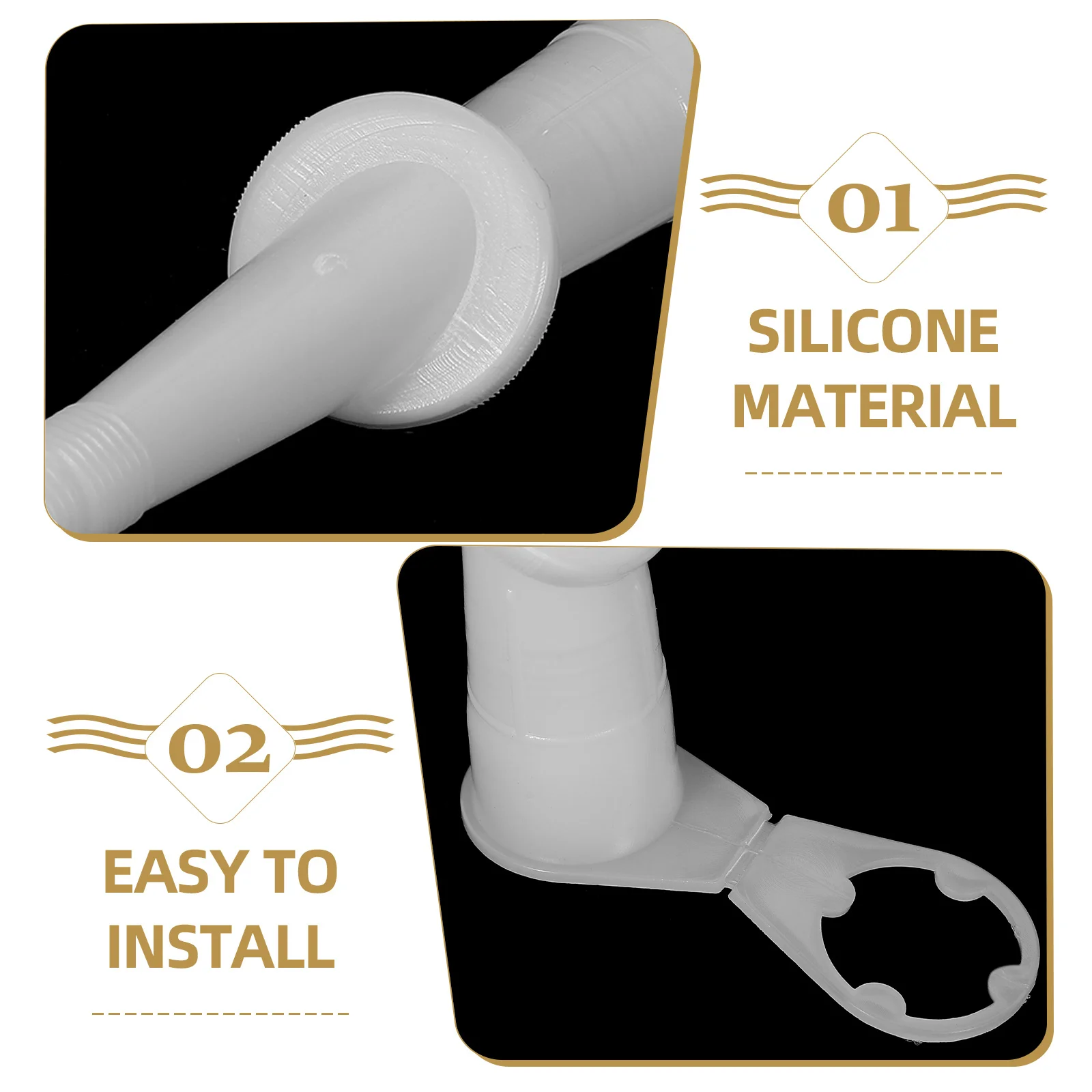 

10pcs Portable All Corner Caulking Nozzle Flexible Caulk Tips Home Sealant Grout Tool 360 Rotating Tip Durable Rubber