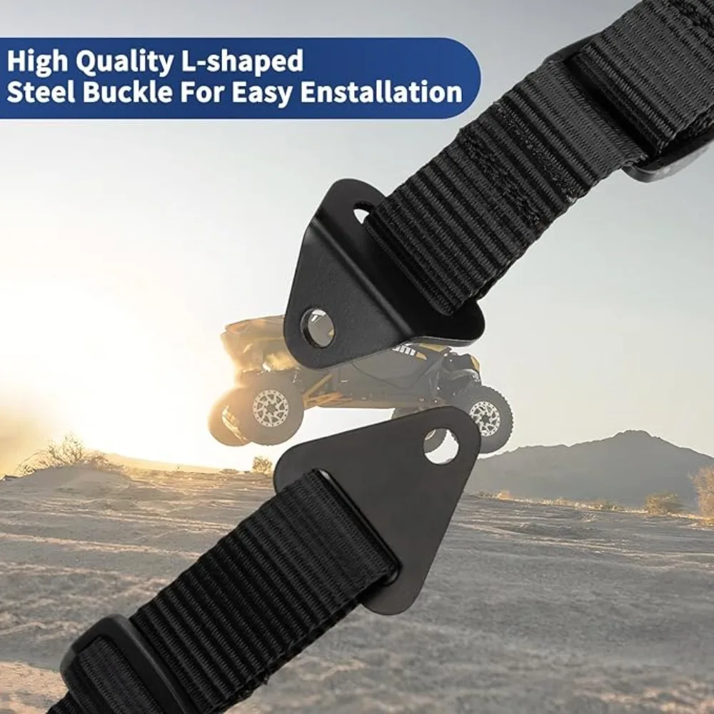 2 قطعة الأشرطة الحد الأسود الثابتة/قابل للتعديل طول الملحقات UTV X3 محدد الباب الأشرطة ل Can-Am Maverick X3 2017-2023