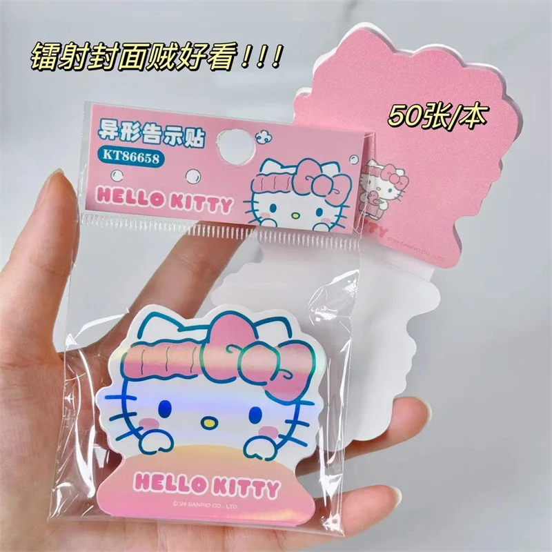 Anime Sanrio 4/24pcs Special-shaped Note Pad Cute Cartoon Melody Cinnamon Student Portable Re-pastable Notebook Stationery Gift