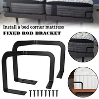 2pcs Mattress Slide Stopper Metal Mattress Corner Retainers Rods Bar Stable Non-Slip Mattress Frame Holder For Home Bedroom