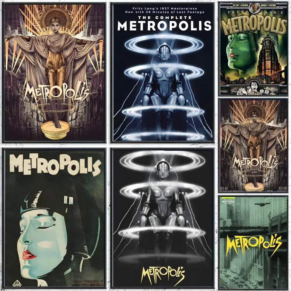 Movie M-metropolis Poster Self-adhesive Living Room Bedroom Party Bar Decor Moisture-proof Fade-resistant