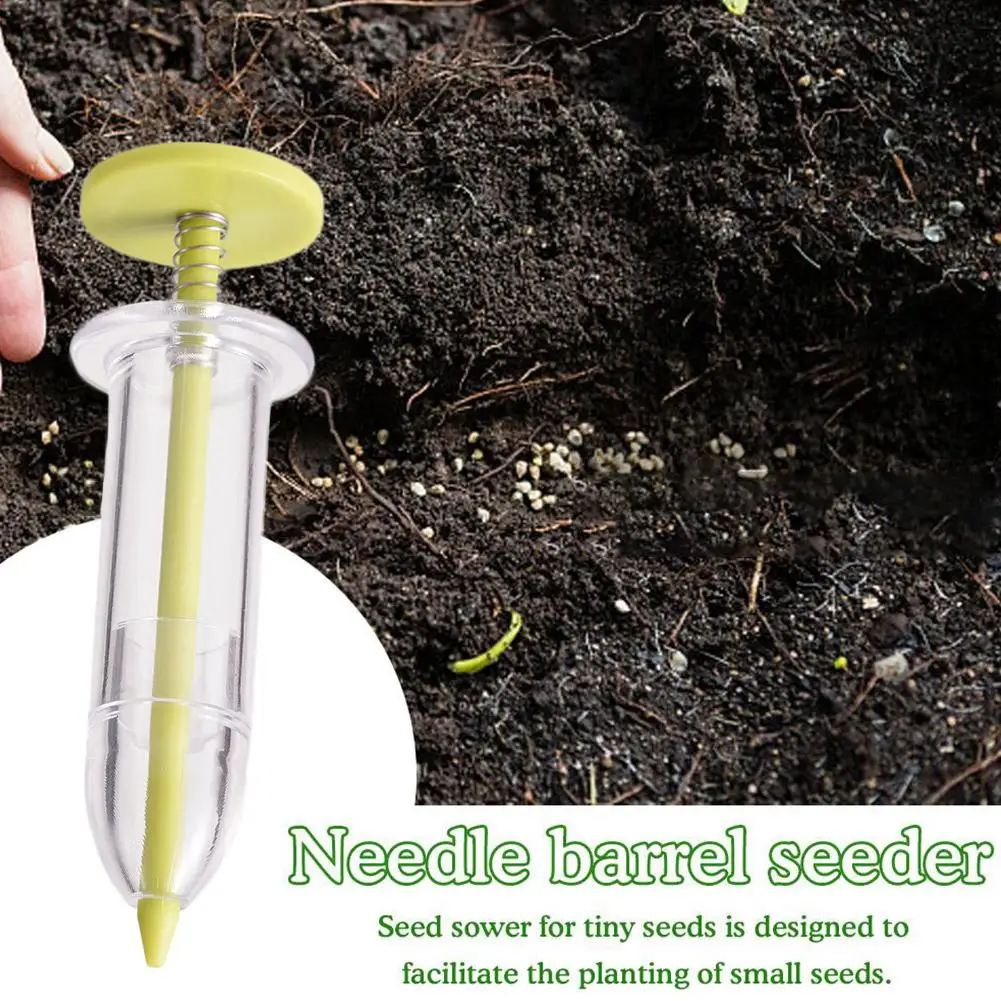 Mini Sowing Seed Dispenser Sower With Manual Planter Handheld Garden Precision Seeding Fertilizing Planter For Carrot Lettu Q5U6