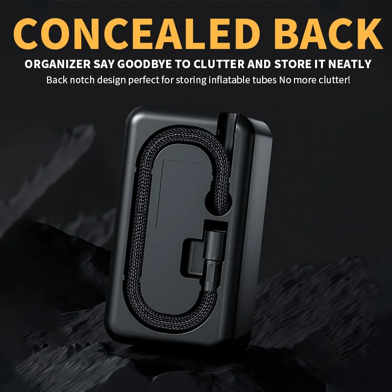 เครื่องอัดลมไร้สายสำหรับรถยนต์ ปั๊มลมไฟฟ้าสำหรับเติมลมยางรถจักรยานยนต์ จักรยาน และรถยนต์ พร้อมไฟ LED