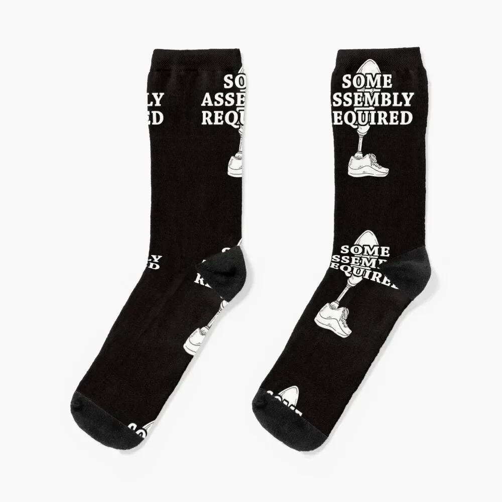 

Leg Amputee Some Assembly Required Gift Socks Run gifts halloween funny gifts Socks Ladies Men's