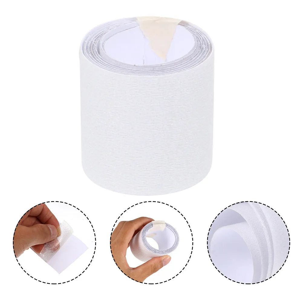 

1 Roll Adhesive Stair Treads Non-Slip Grip Tape Silicone Material Strong Waterproof Bond Indoor Outdoor Use Staircase Safety