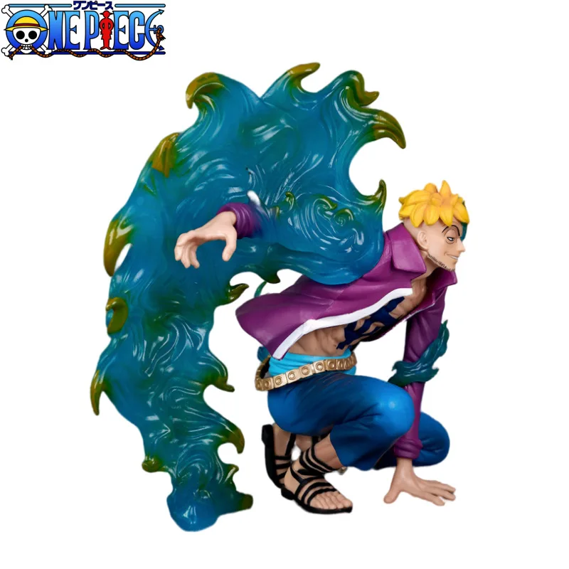 One Piece Squatting Marco Undying Phoenix Statue Action Figurine Desk Collectible Anime Model Toys Figurki Prezent 18,5 cm