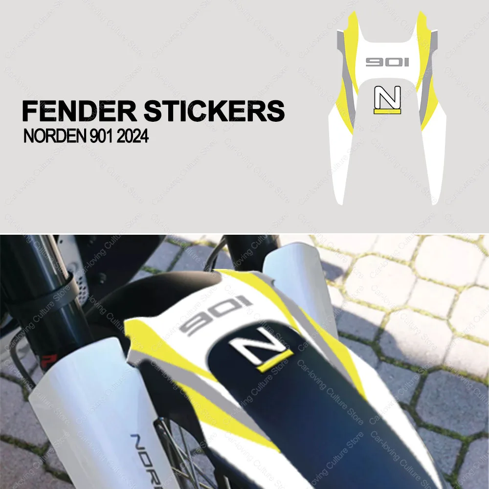 

For Husqvarna Norden 901 2024 Motorcycle Accessories Waterproof Sticker Mudguard Sticker 3D Resin Protective Sticker