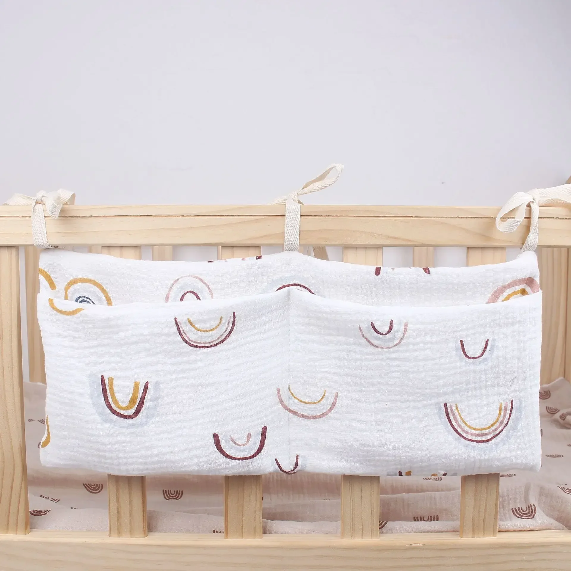 Portable Baby Crib Storage Bag Nappy Organizer Multifunctional Newborn Bed Headboard Diaper Bag for Kids Baby Items Bedding