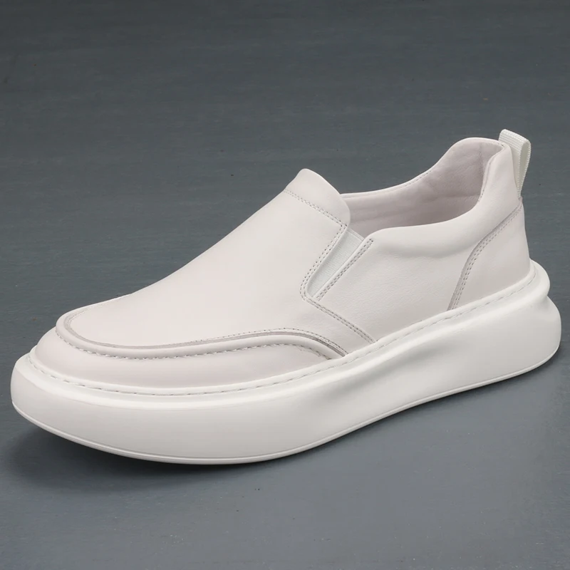 

New casual step small white shoes leather fashion simple trend everything matching flat comfortable board shoes