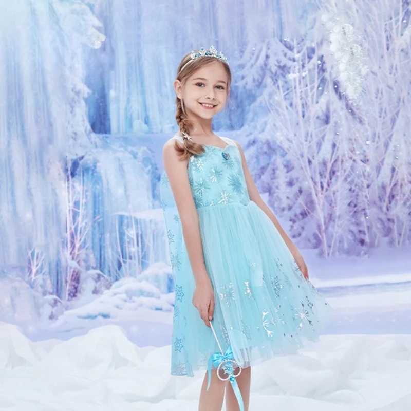 

Frozen Elsa Girls Princess Dress, Sweet Toddler Gown for Kids