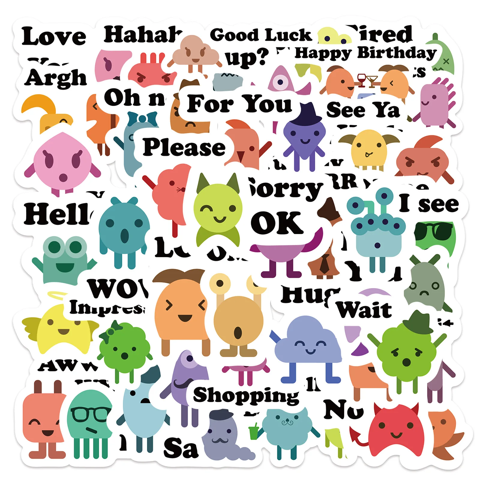 

46Pcs Monster Informant Series Stickers Suitcase Phone Case Water Bottle Waterproof Decoration Diy Sticker Packs