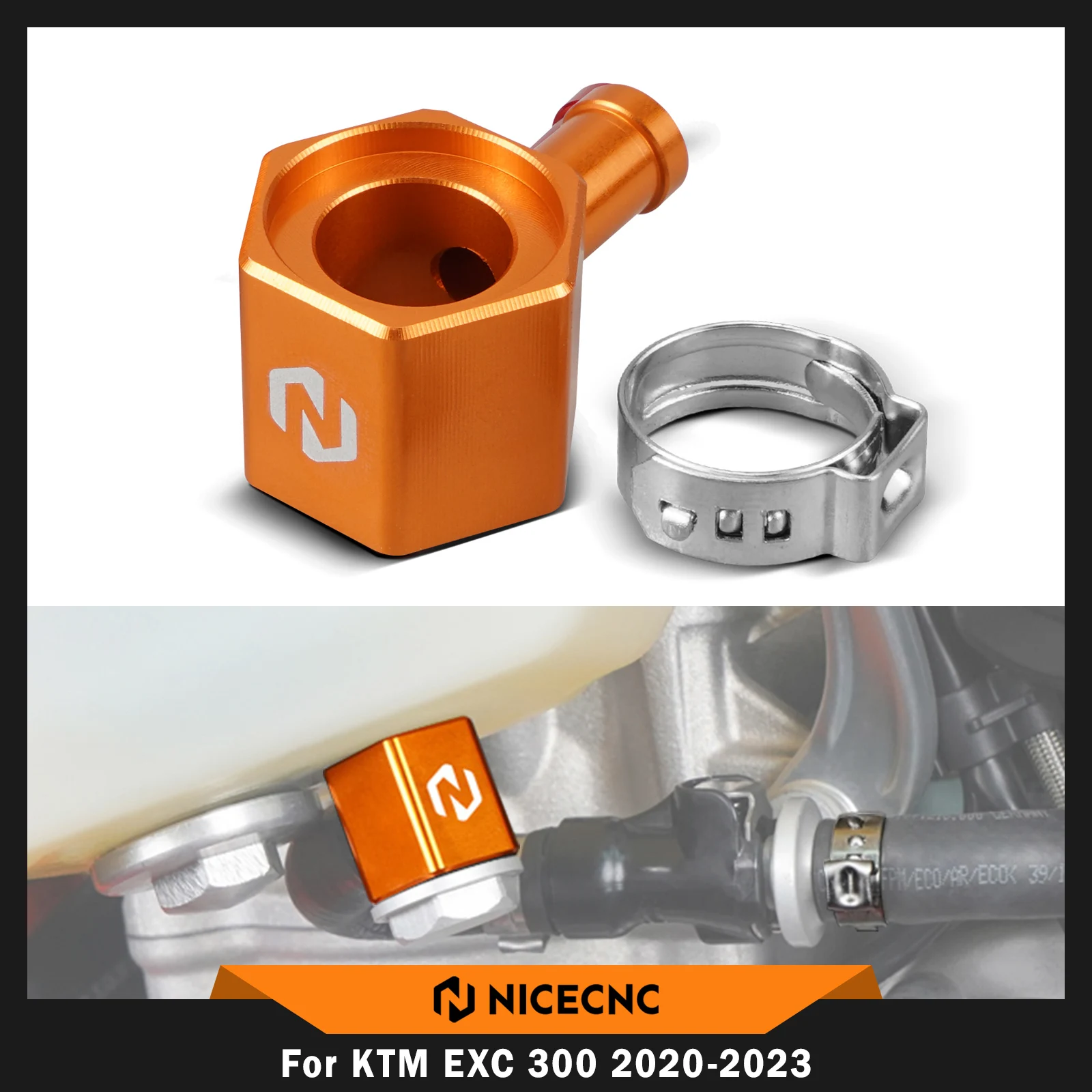 NICECNC For KTM EXC 300 EXC 250 XCW 300 EXCF 350 XCFW 500 2020-2023 SXF 250 SXF 450 XCF 350 2020-2022 Fuel Line Tank Connector
