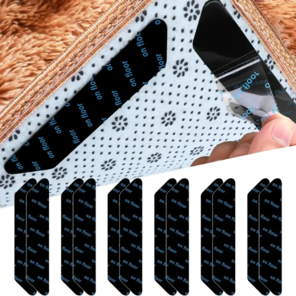 

Grippers Adhesive Non-Slip Tape Reusable Washable Anti-slip Mat Anti Curling Fixed Rug Pads Bathroom