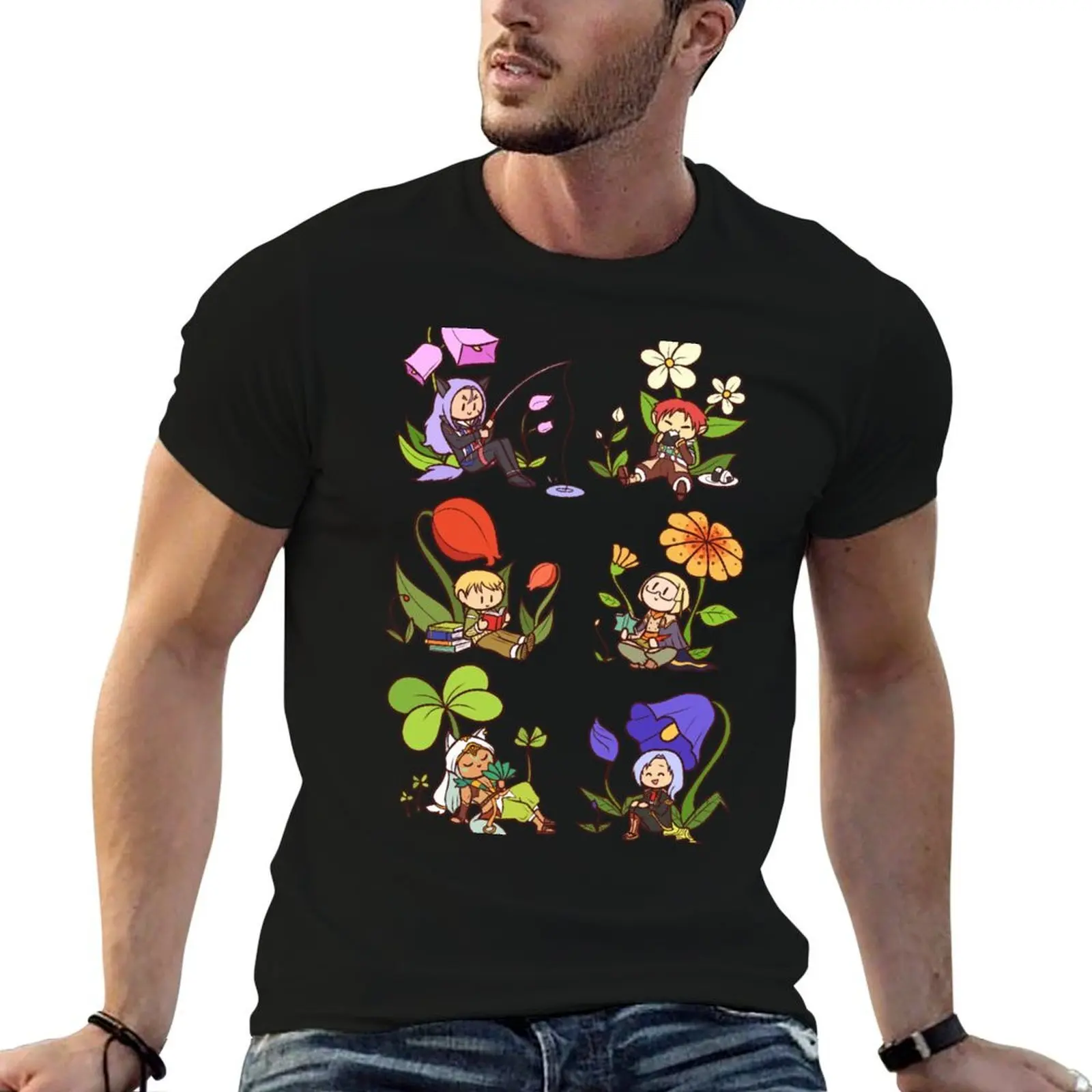 

Rune Factory Flower Boys T-Shirt cotton t shirt man man t shirts cotton t shirt man luxury T-shirt