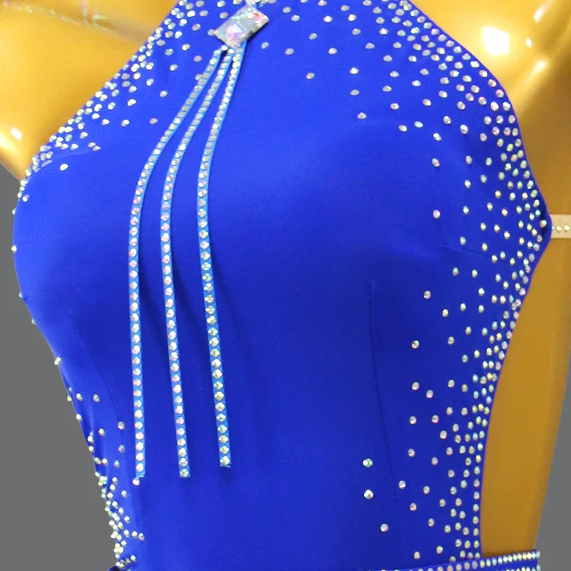 Vestido de baile latino profesional para mujer, traje femenino de competición, falda para baile de graduación, novedad de 2024