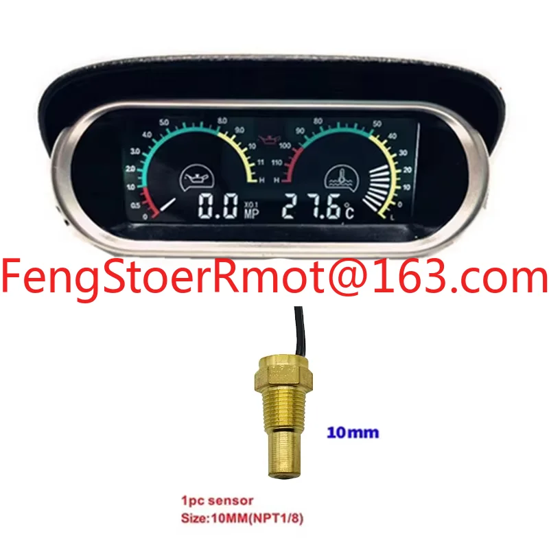 

Automotive 12v 24v Universal Lcd Digital Water Temperature Meter Voltmeter Voltmeter Combination Meter Modification