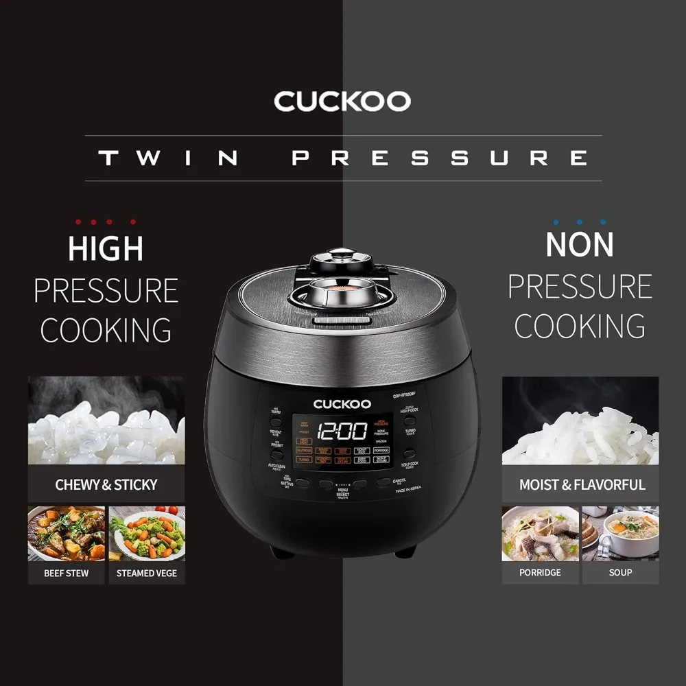 CRP-RT0609FB 6-Cup (Uncooked) / 12-Cup (Cooked) Twin Pressure Rice Cooker & Warmer with Nonstick Inner Pot, 14 Menu Options