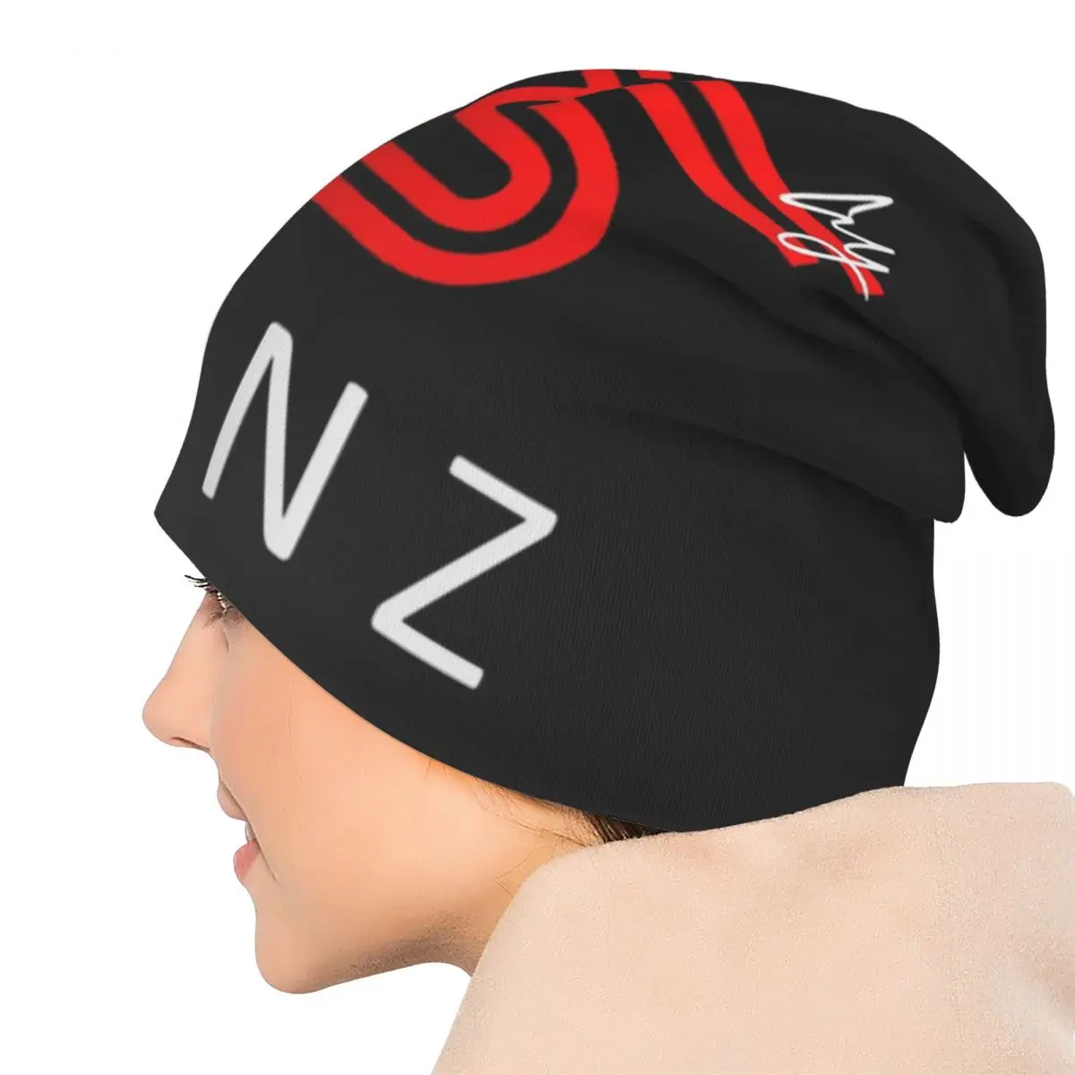 Carlos Sainz Jr F1 시그니처 그래픽 다크 남성 여성 성인 비니 모자 뜨개질 보닛 모자 가을 겨울 야외 스컬리 모자