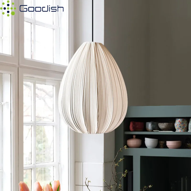 Industrial Vintage Pleated Fabric Cloth Pumpkin paper cage LED Pendant Lights Art Lamps for Bedroom Home Decoration Chandeliers