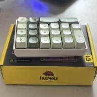 Freewolf K21 Mechanical Keypad 21-Key Tri-Mode Wired/2.4G/BT5.0 Hot-Swappable, PBT Keycaps & RGB Lighting-Blue/Red Switch Option