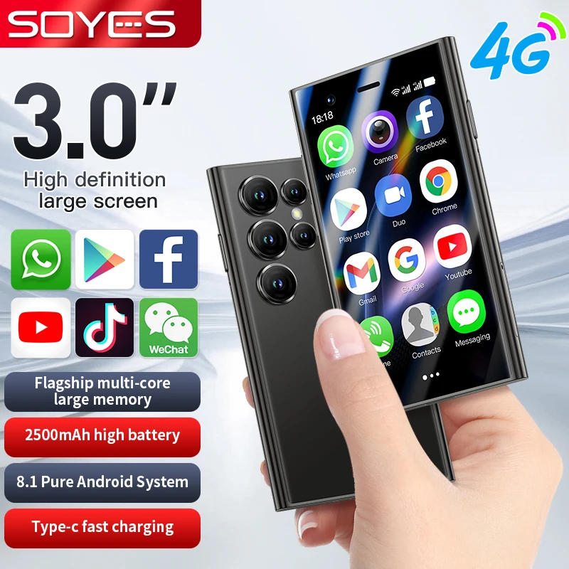 SOYES S24 Pro Max Mini Smartphone Android 8.1 Dual SIM Standby 3“ HD 4G Mobile Phone 2GB+16GB 2500mAh Small Original Cell Phone