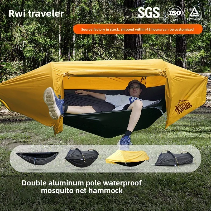 Mosquito Net Hammock Outdoor Patio Furniture Hammock Tent Camping Network Hiking Rain-Proof Hanging Mosquito Camping Rests Tent
