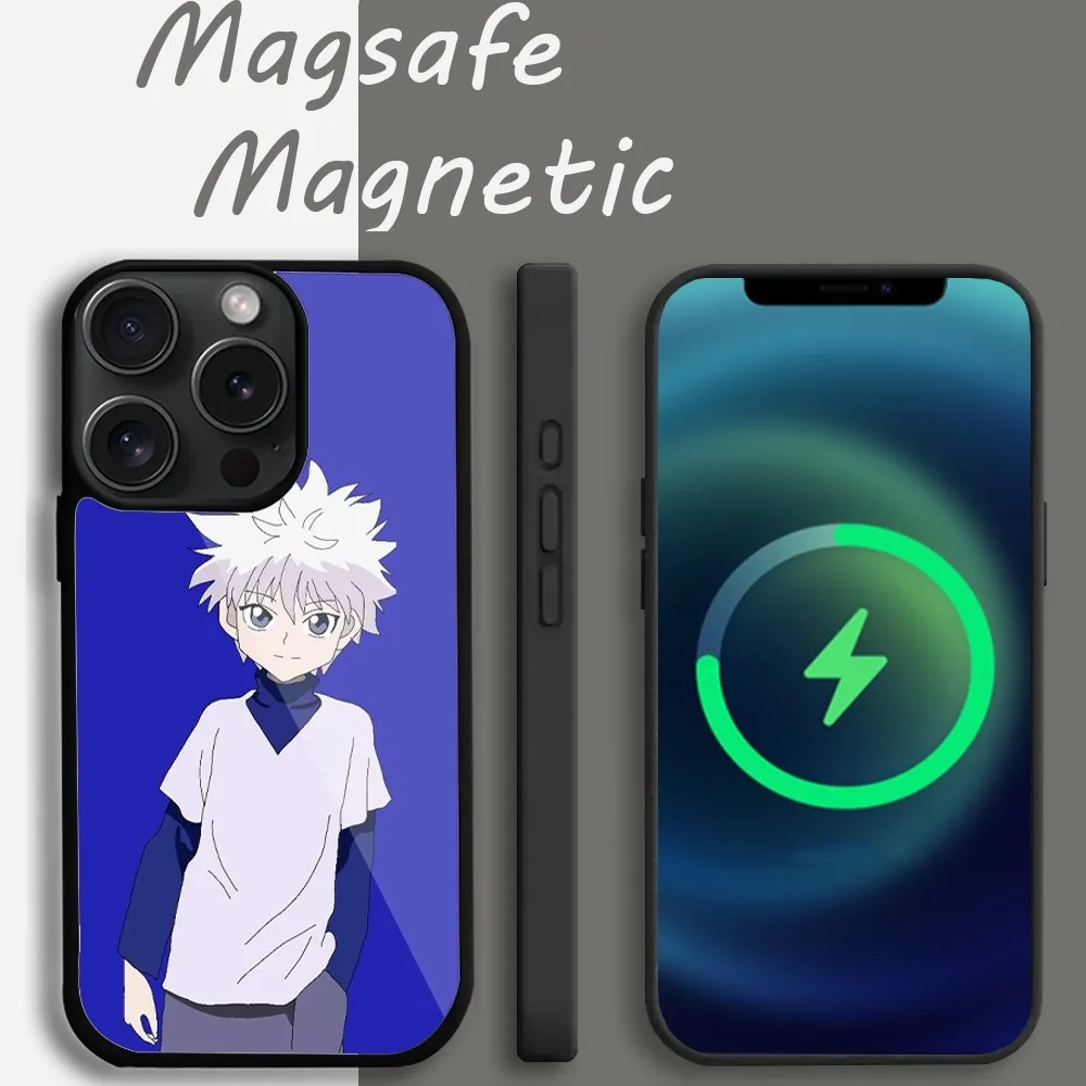 Bilibili HUNTER Killua Zoldyck Phone Case For iPhone 15 14 13 12 11 Pro Max Plus Magsafe Magnetic Wireless Charging Cover