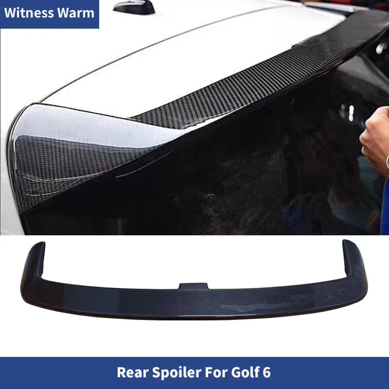 Golf 6 Carbon Fiber Rear Roof Lip Spoiler Wing for Volkswagen Golf6 2009-2013