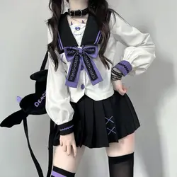 Uniforme japonés Jk para estudiantes, traje de marinero JK, traje intermedio de manga larga, agradable para Cosplay, bonito estilo japonés