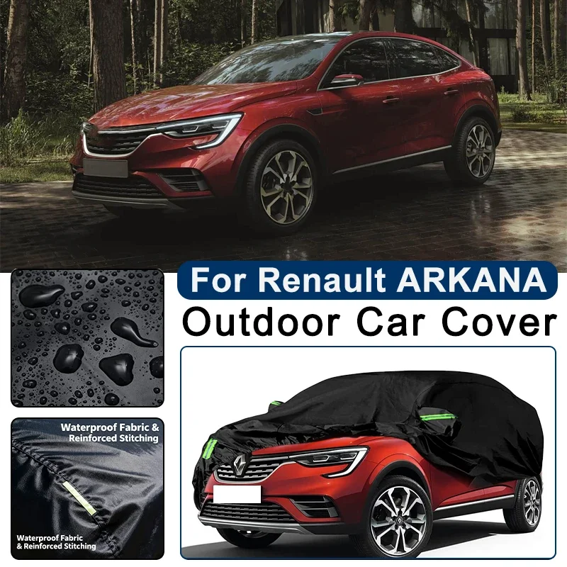 

Outdoor Car Cover Waterproof Dustproof UV Sun Protection, Full Car Protector Exterior Accessories For Renault ARKANA 2020-2026