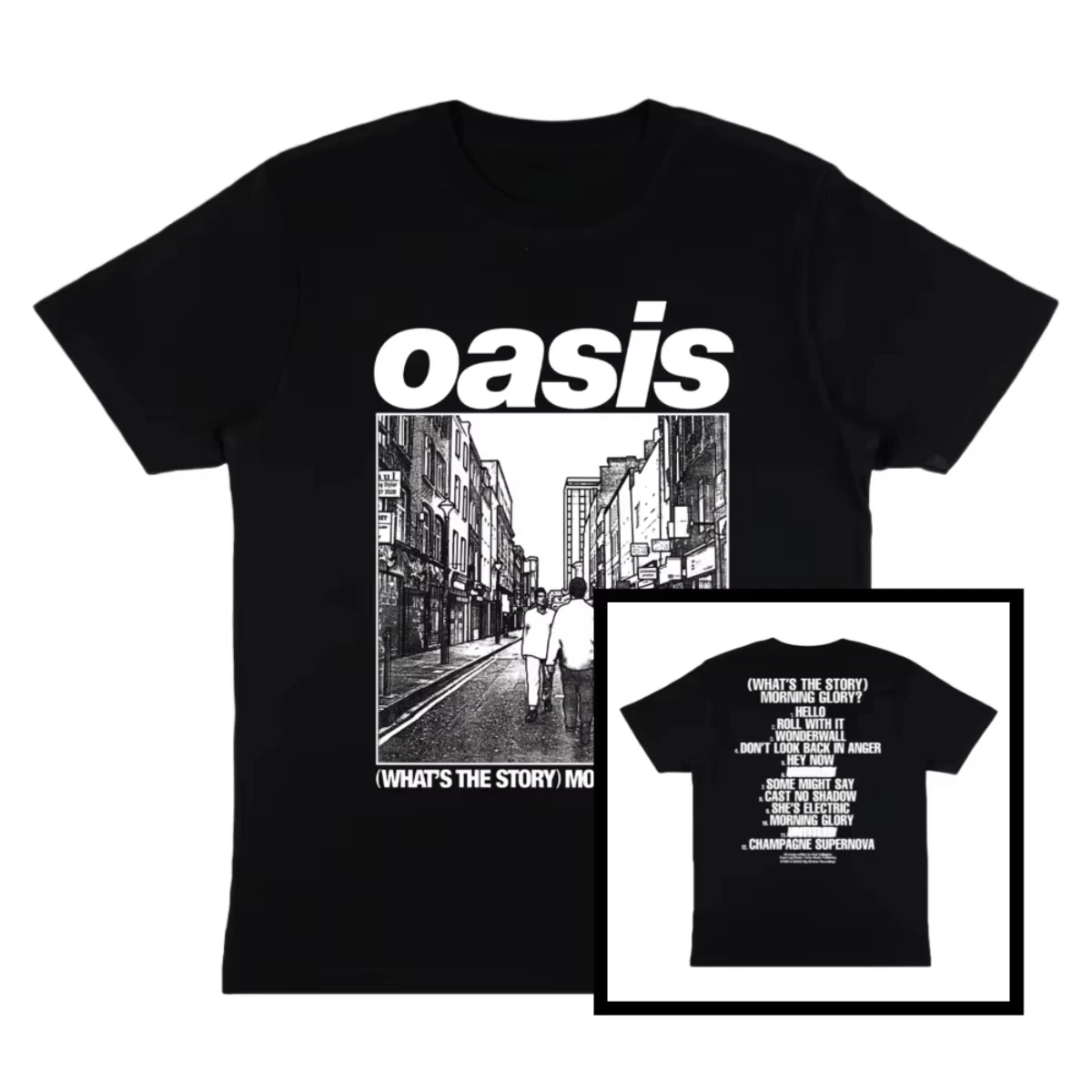 Oasis What’s The Story Morning Glory Album Illustrated Cotton T-Shirt Men and Women Spring Summer New Arrivals Fashion Shirt