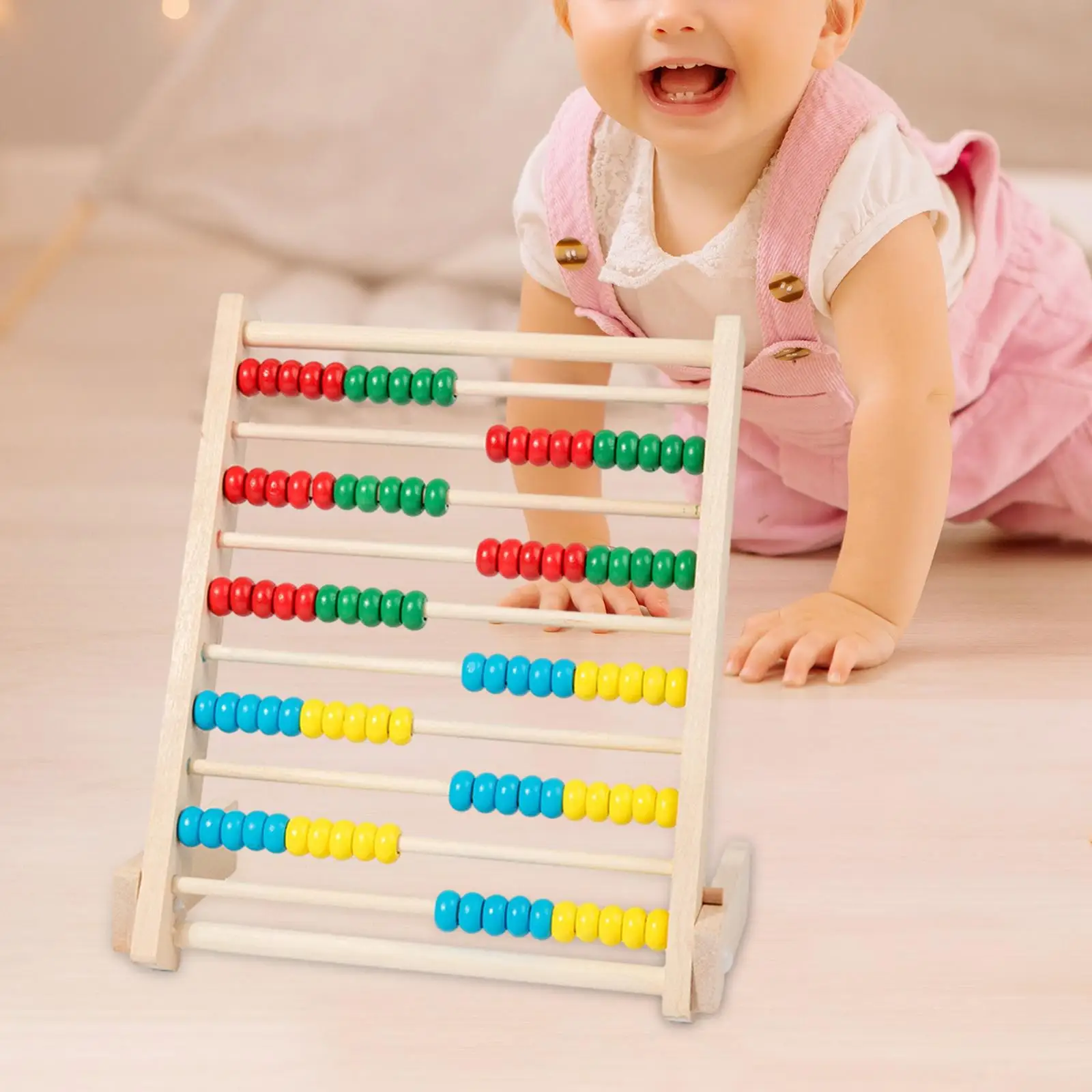 10 Row Wooden Counting Frame Abacus Addition and Subtraction for Children