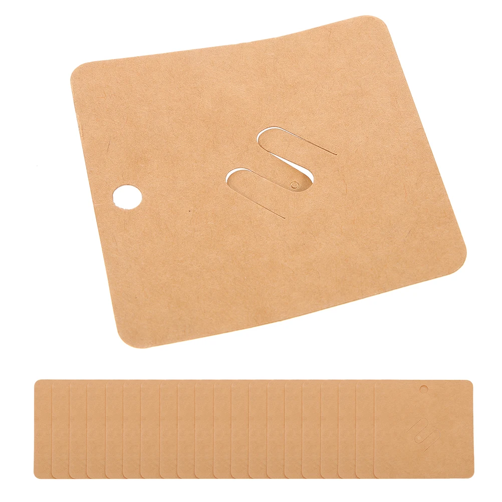 

100 pcs Brooch Cardboard 7x7cm Blank Cards Jewelry Display Supplies Light Brown Earrings Necklaces Hair Clips Kraft Pin Cards