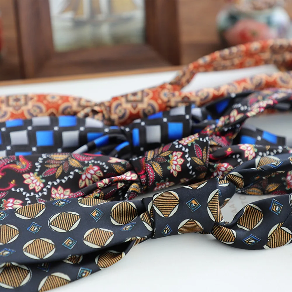 남성용 8cm 넥타이, 고급 빈티지 디자인 프린트 넥타이, 셔츠, 정장, 웨딩 파티용 스트라이프 넥타이, 실크 느낌