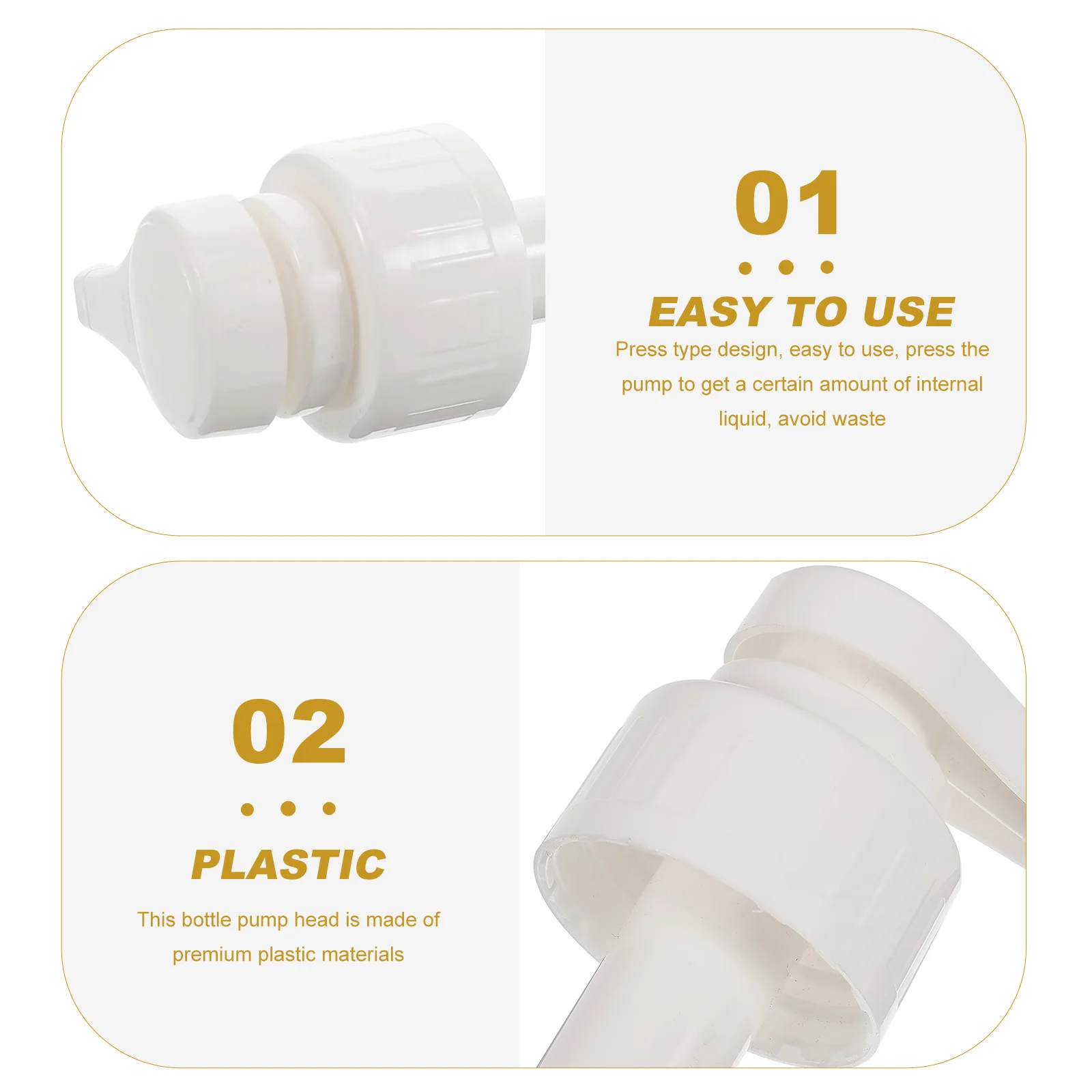 

5pcs Jam Pump Head Plastic Replacement For Syrup Bottle Dispenser Coffee Oil Condiment Gallon Shampoo Soap Pump
